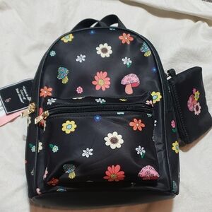 Floral Kids Backpack with Pouch